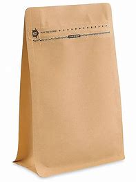 Square Bottom Food/Coffee Bag with Zipper