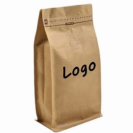 Square Bottom Food/Coffee Bag with Zipper