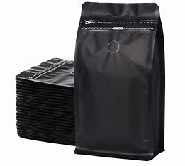 Square Bottom Food/Coffee Bag with Zipper