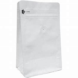 Square Bottom Food/Coffee Bag with Zipper